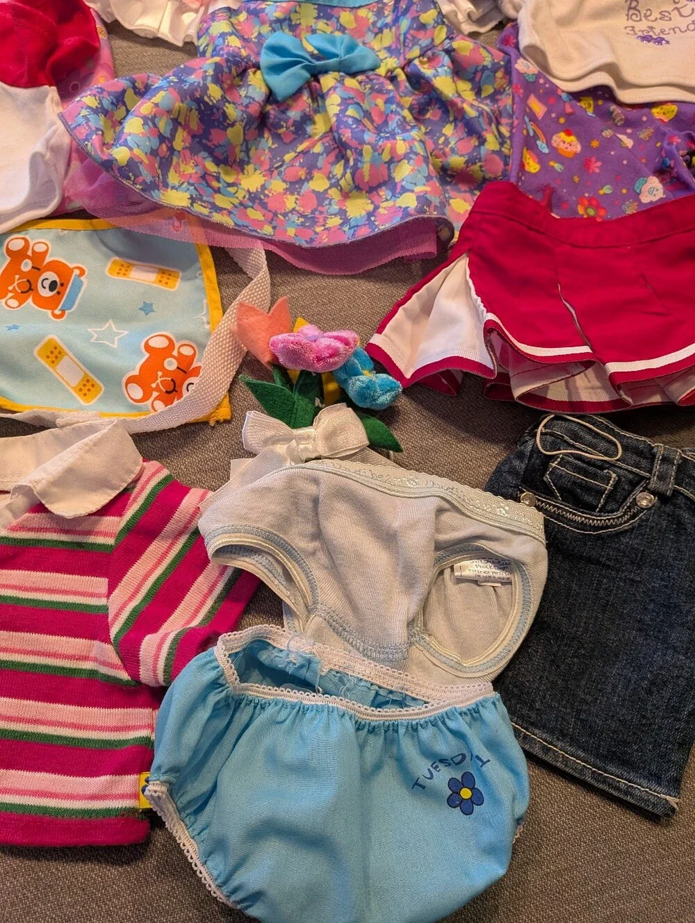 Build a Bear Workshop Lot Of Girl Bear Clothing, Shoes Backpack
